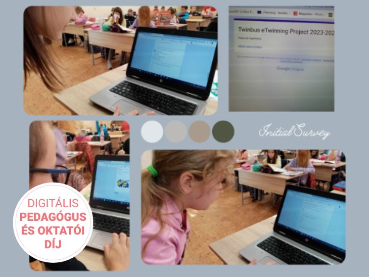 A 2025ös digitális pedagógus és oktatói díjat nyert projekt interjújának borítóképe a projekt során készült fotóval