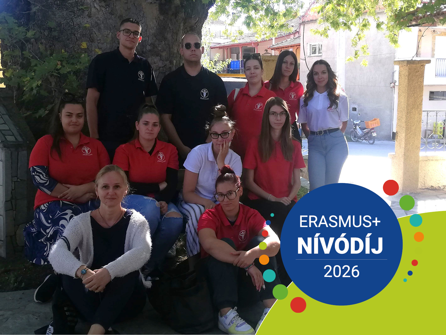 Csoportkép a debreceni Szent László Szakképző Iskola diákjainak mobilitásáról