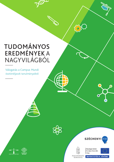 A Tudományos eredmények a nagyvilágból 1 rész kiadvány borítója különböző ikonokkal